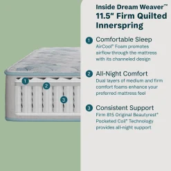 BeautySleep Dream Weaver 11.5" Firm Mattress