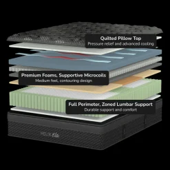 Helix Midnight Elite Medium Hybrid Mattress