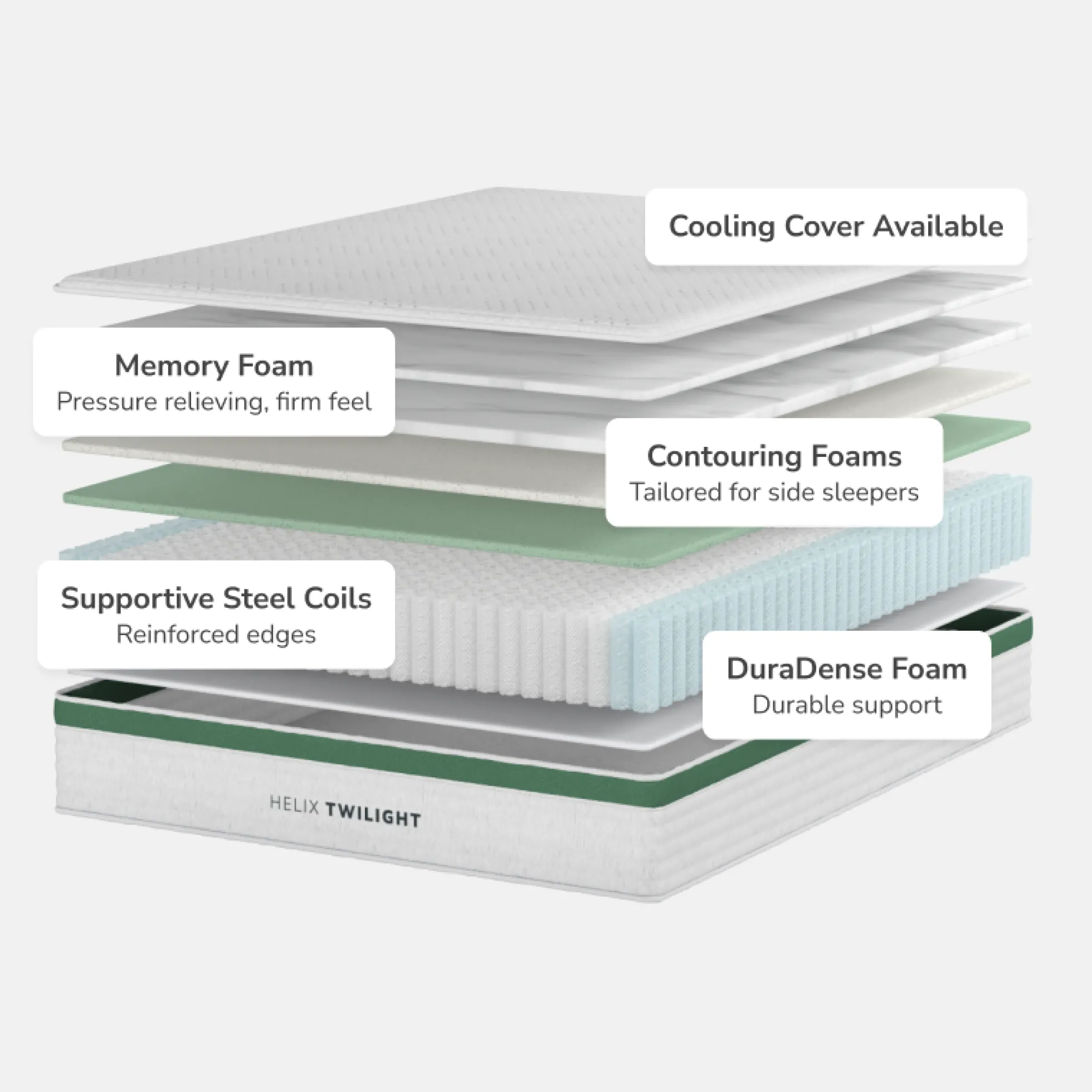 Helix Twilight Firm Hybrid Mattress
