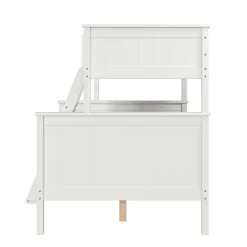 Linon Leah Twin over Full Bunk Bed in White