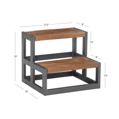 Powell Blythe Bed Steps in Gunmetal
