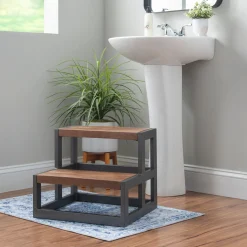 Powell Blythe Bed Steps in Gunmetal