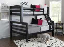Powell Levi Twin over Full Bunk Bed in Black