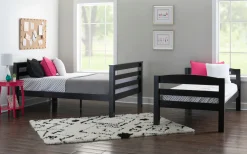 Powell Levi Twin over Full Bunk Bed in Black