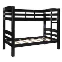 Powell Levi Twin over Twin Bunk Bed in Black
