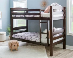 Powell Levi Twin over Twin Bunk Bed in Espresso