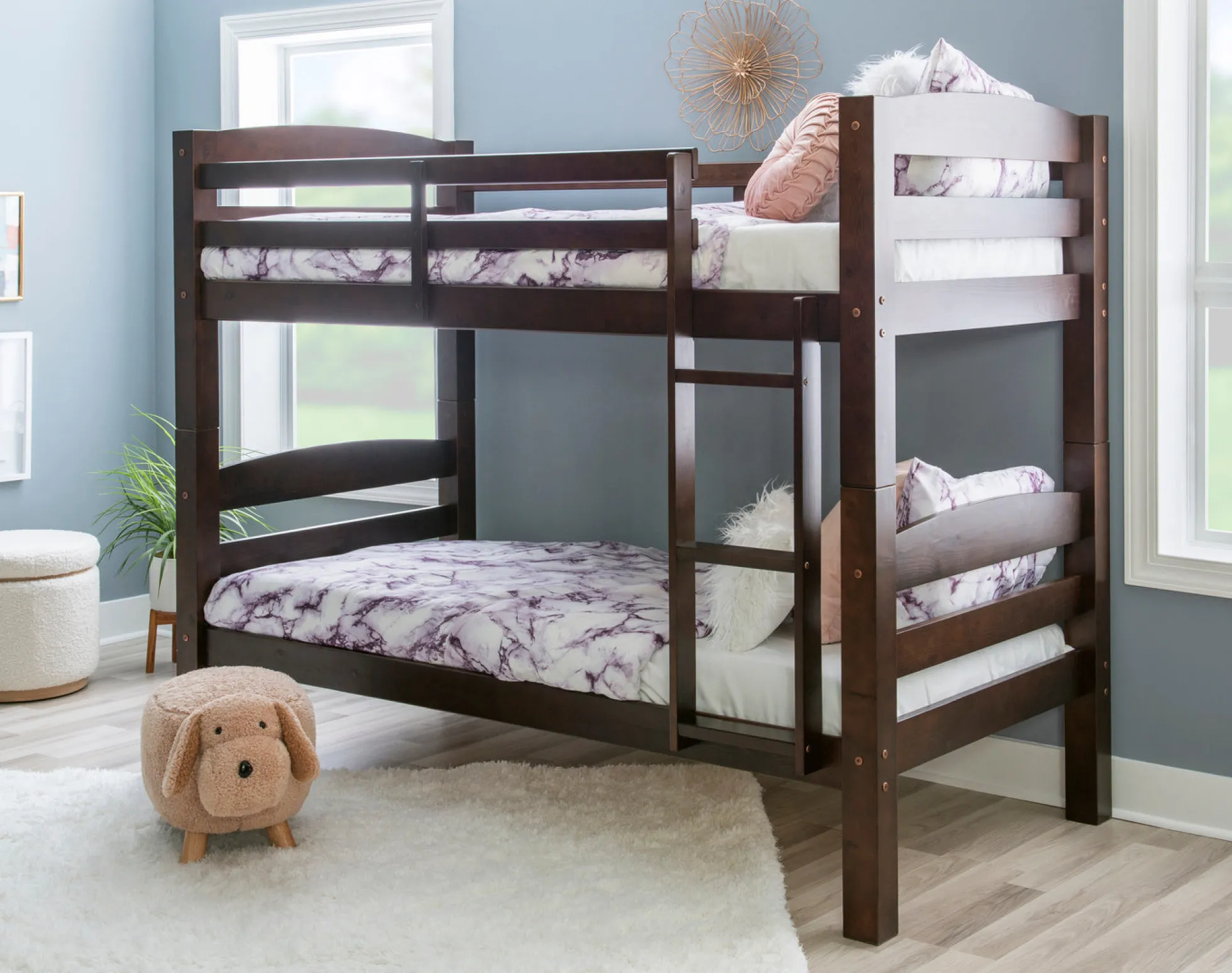 Powell Levi Twin over Twin Bunk Bed in Espresso