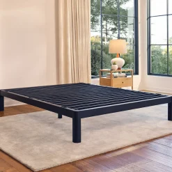 Purple Metal Platform Bed Frame