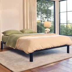 Purple Metal Platform Bed Frame