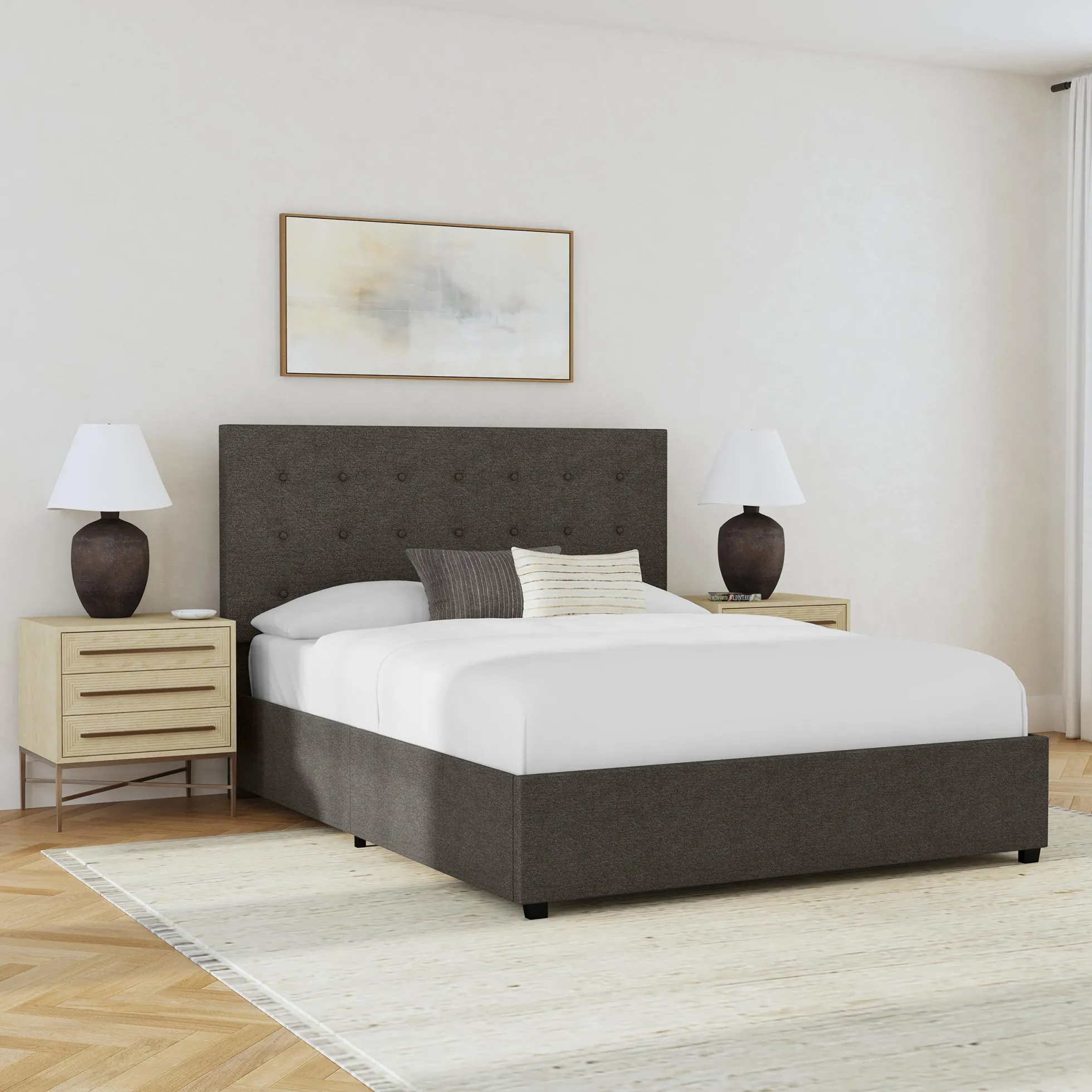 Rize Home Aspen Upholstered Platform Bed