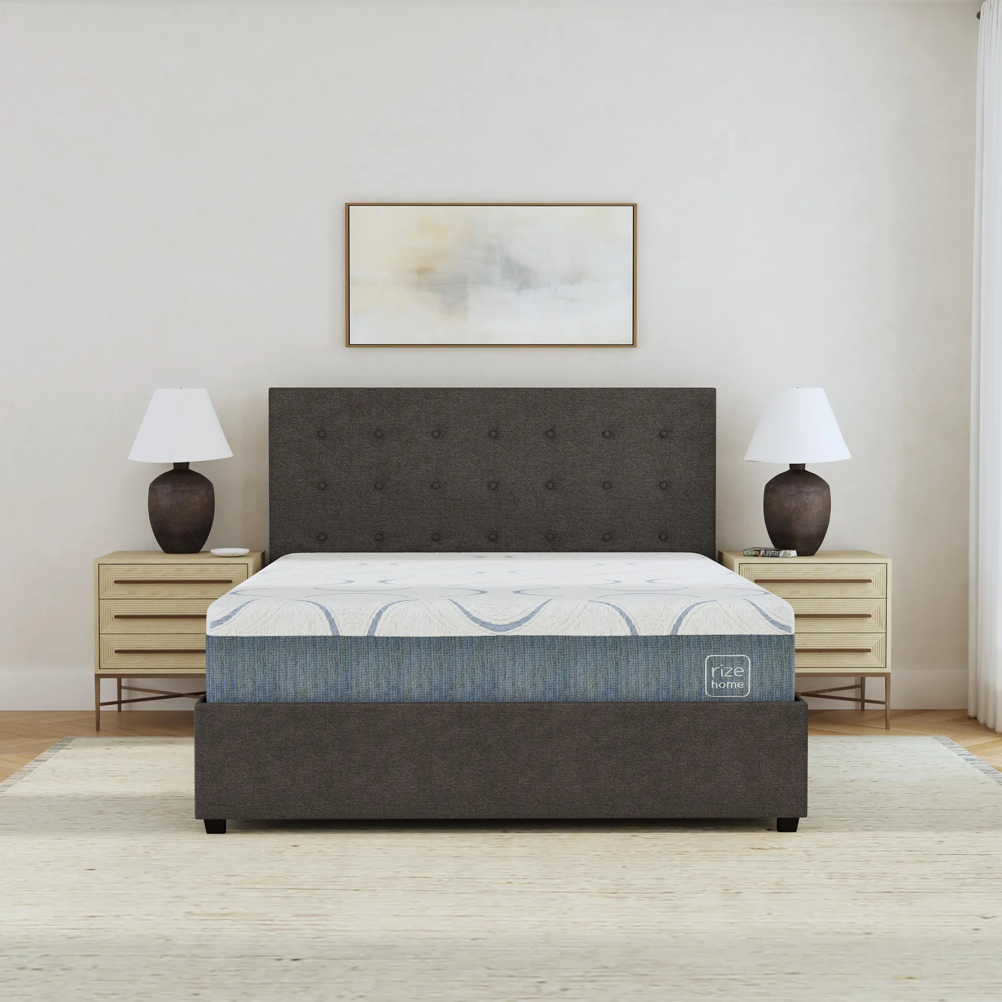 Rize Home Aspen Upholstered Platform Bed