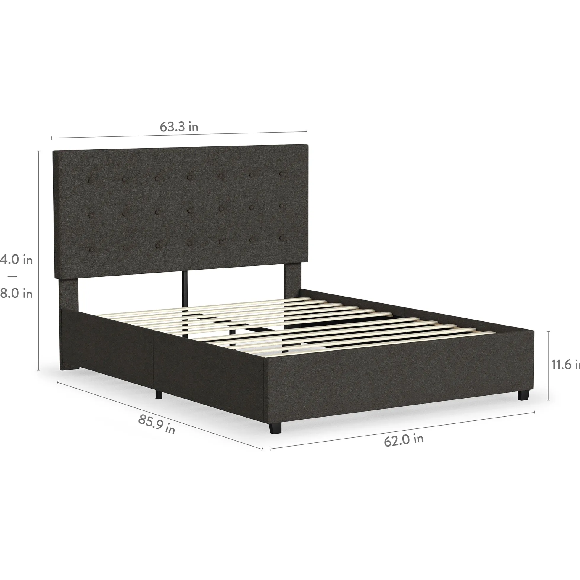 Rize Home Aspen Upholstered Platform Bed