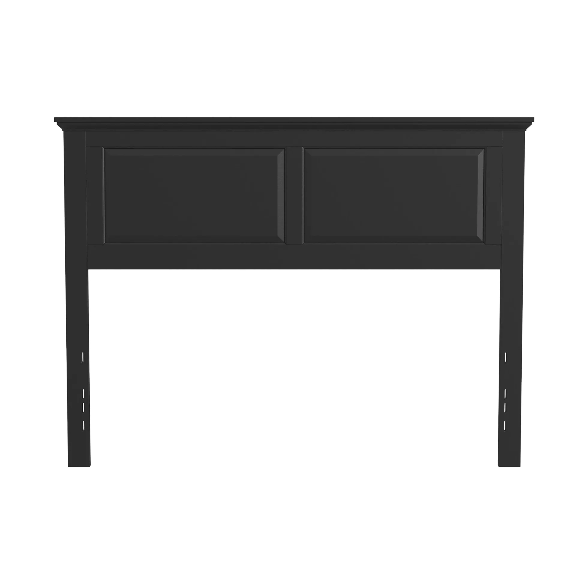 Rize Home Cottage Wood Headboard in Black