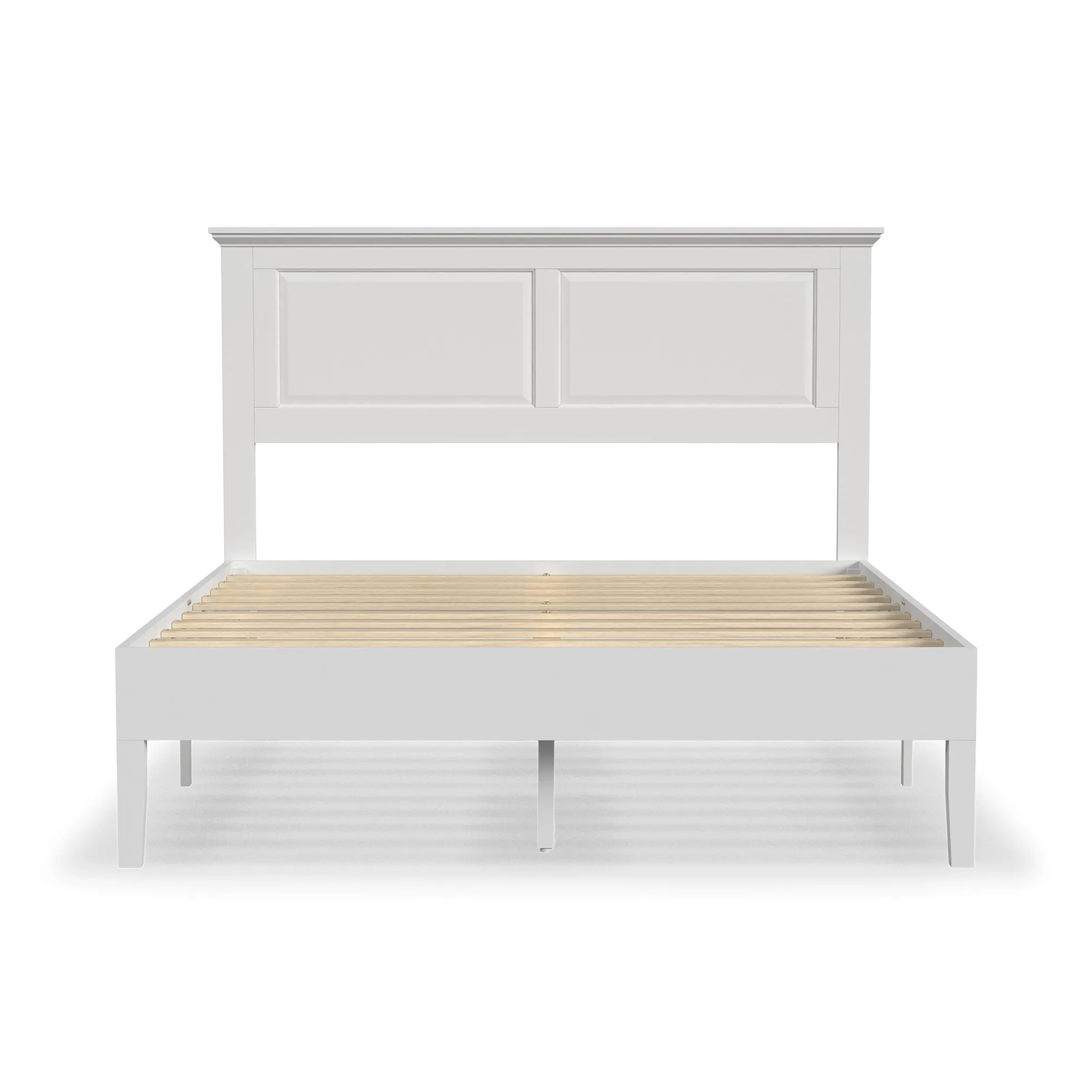 Rize Home Cottage Wood Platform Bed in White