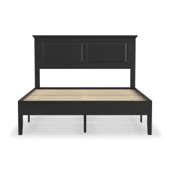 Rize Home Cottage Wood Platform Bed in Black