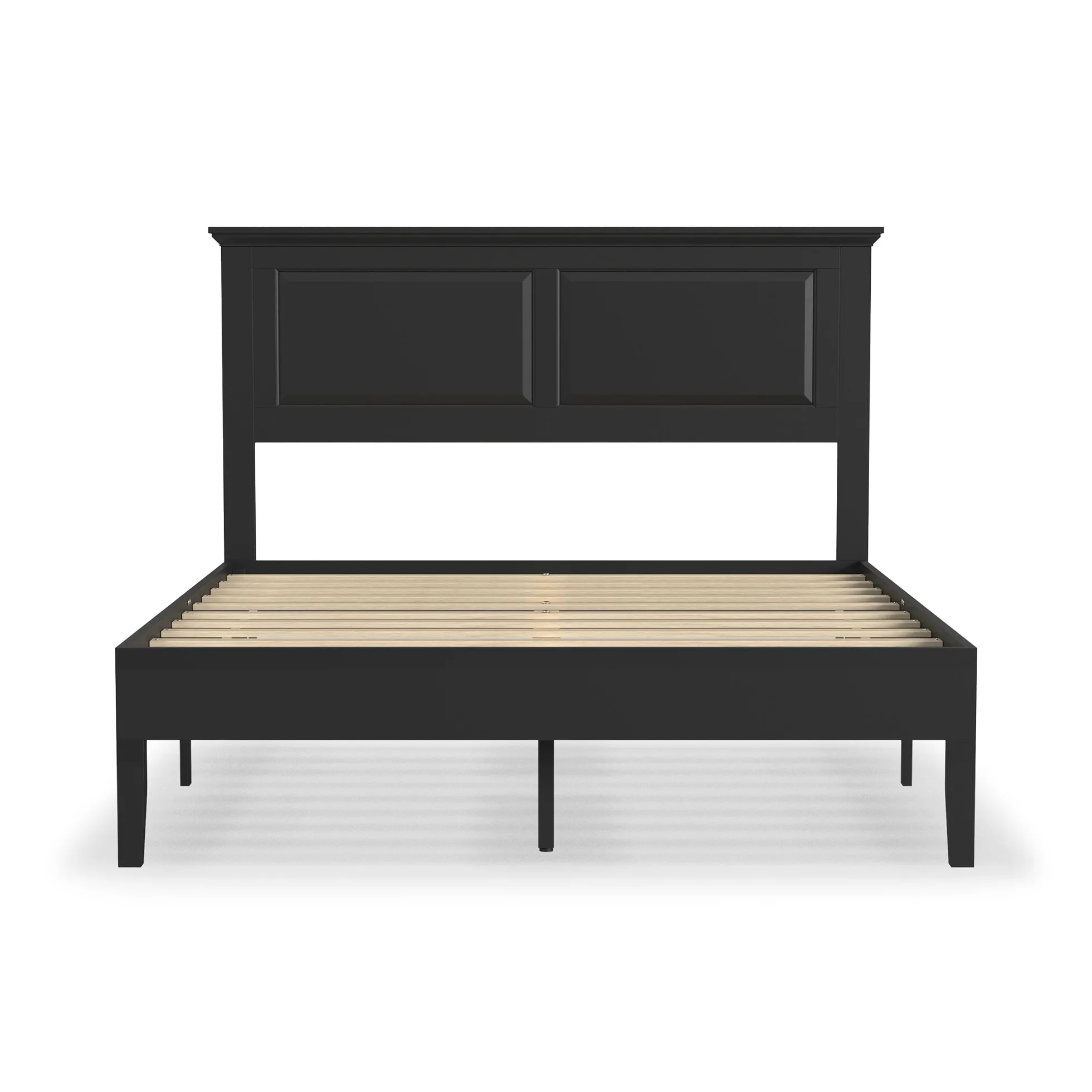 Rize Home Cottage Wood Platform Bed in Black