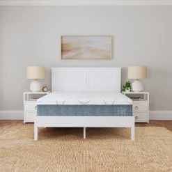Rize Home Farmhouse Wood Platform Bed in White