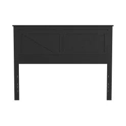 Rize Home Farmhouse Wood Headboard in Black