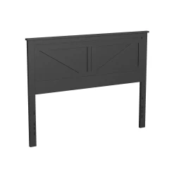 Rize Home Farmhouse Wood Headboard in Black