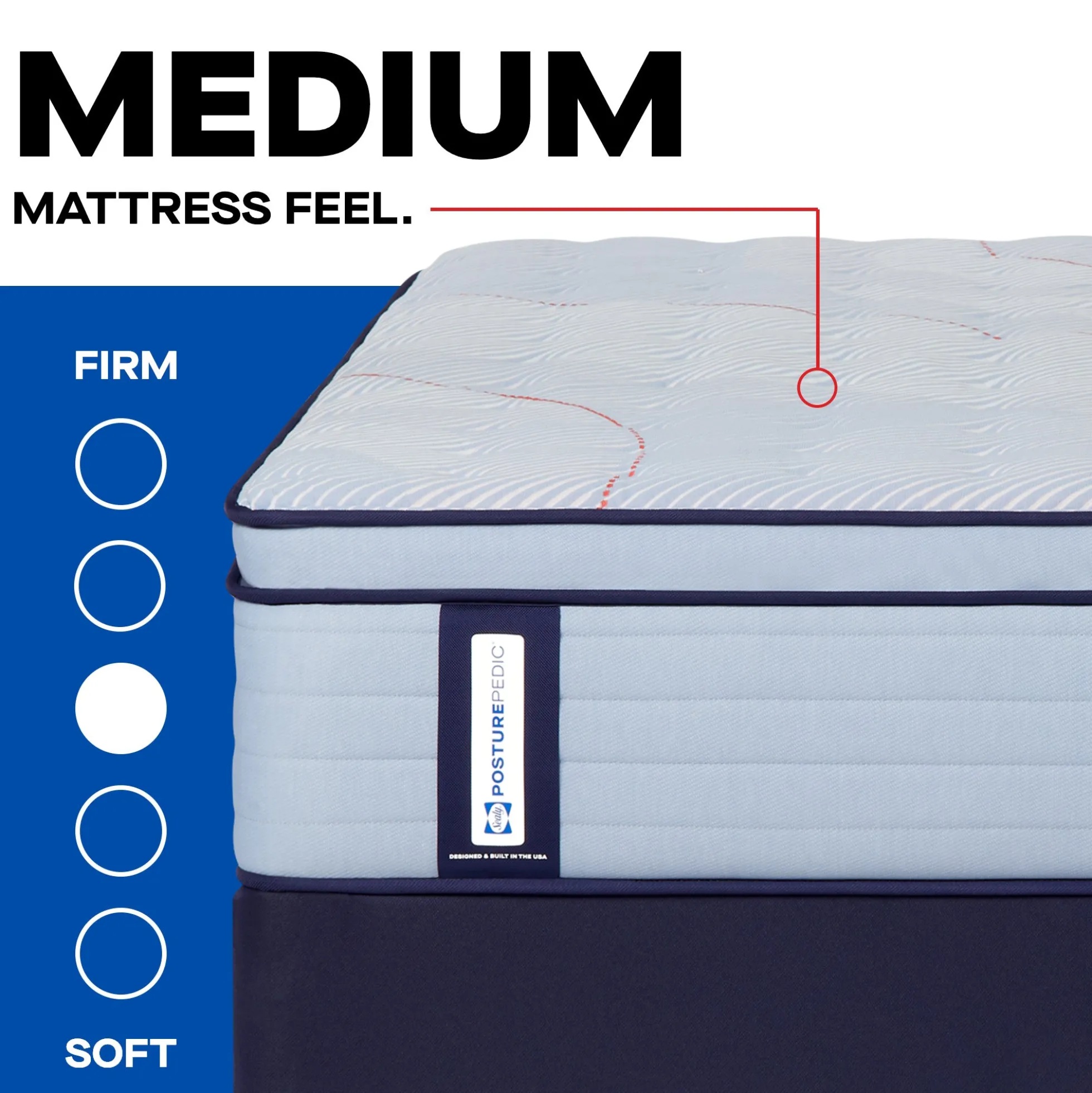 Sealy Posturepedic® Broad Knoll Medium Euro Pillow Top Mattress