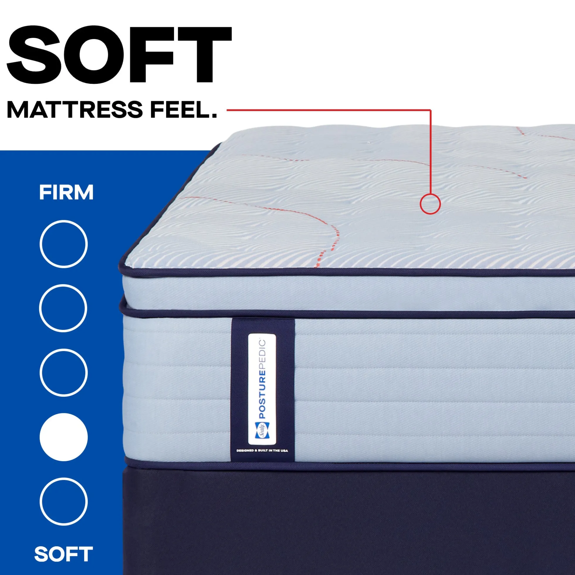 Sealy Posturepedic® Broad Knoll Soft Euro Pillow Top Mattress